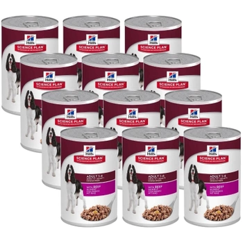 HILL'S SP Science Plan Canine Adult beef 12x370g - konzerva