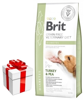 Brit gf veterinary diets dog Diabetes 12kg + prekvapenie pre psa ZDARMA!