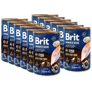 Brit Premium by Nature Ryby s rybou kožou 12x400g