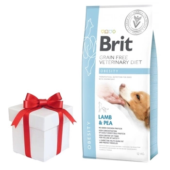 Brit GF veterinary diets dog Obesity 12 kg  + prekvapenie pre psa ZDARMA!