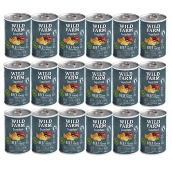 Wild Farm Superfood Beef 18x400g krmivo pre psov bez obilnín