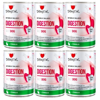 Disugual mokré krmivo pre psov Veterinárne trávenie Králik (dospelý) 6x400g