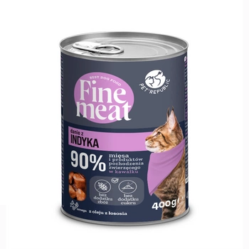 PetRepublic Fine Meat morčacie jedlo 400g pre mačky
