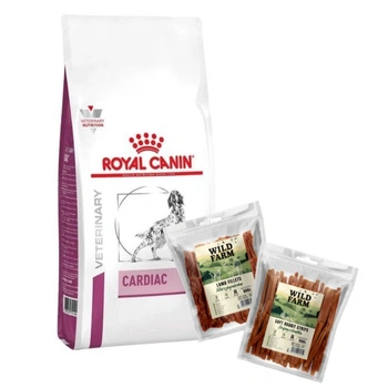 Royal Canin VD Canine Cardiac 14 kg & WILD FARM 2x500g maškrty pre psov