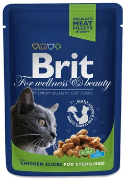 Brit cat Premium s kuracím mäsom v omáčke pre kastráty 100 g