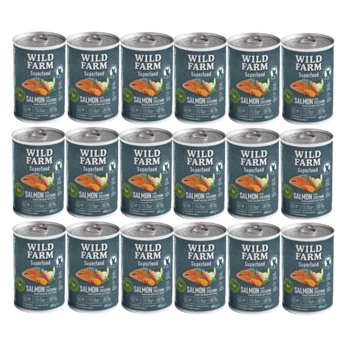 Wild Farm Superfood Salmon 18x400g krmivo pre psov bez obilnín