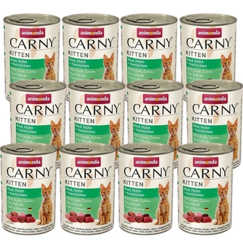 ANIMONDA Carny Kitten chuť: hovädzie, kuracie a králičie 12x400g