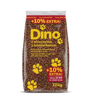 DINO Suché krmivo pre psov s hovädzím mäsom 20kg + 10% ZADARMO