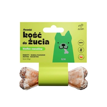 AZANKI Žuvacia kosť s hmyzom a černicami pre psov S/M 12 cm
