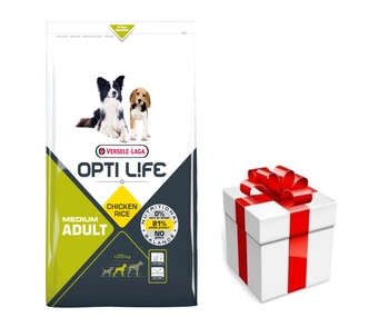 VERSELE-LAGA Opti Life Adult Medium 12,5kg +  prekvapenie pre vášho psa ZDARMA