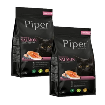 DOLINA NOTECI Piper Animals s lososom pre sterilizované mačky 2x3 kg