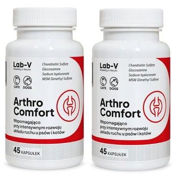LAB-V Arthro Comfort - Komplexná podpora zdravia kĺbov a pohybového aparátu pre psy a mačky 2x45 kapsúl