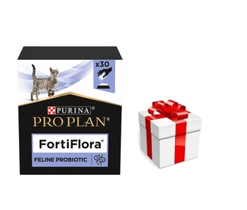 PRO PLAN FortiFlora Probiotický doplnok pre mačky 30x1g + prekvapenie pre mačku  GRATIS