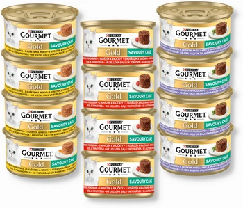 Purina Gourmet Gold kúsky - zmes príchutí 24x85g