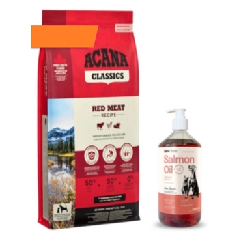 ACANA Red Meat Dog 14,5 kg & Lab-v Lososový olej pre psy a mačky 1000 ml