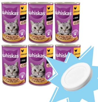 WHISKAS Adult chicken 6x400g + Veko na 400g plechovku ZADARMO!