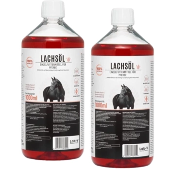 Lab-v Lososový olej - 100% olej z atlantického lososa pre kone 2x1000ml