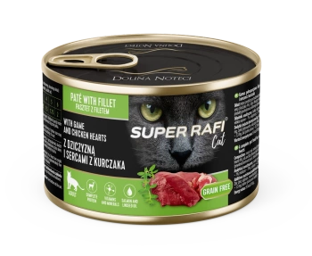 DOLINA NOTECI Super Rafi Cat P&F s divinou a kuracími srdiečkami 185g