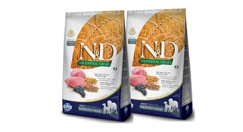 N & D LG Dog Adult Medium & Maxi Lamb & Blueberry 2x12kg