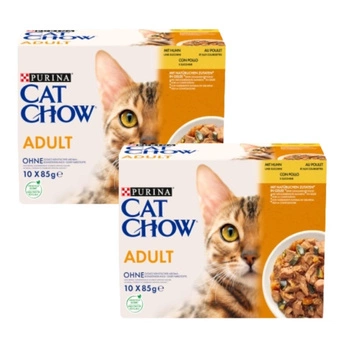 PURINA Cat Chow Adult Cat Food s kuracím mäsom a cuketou v želé 20x85 g