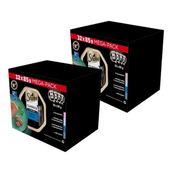 SHEBA Classics rybie príchute tácky 64x85g