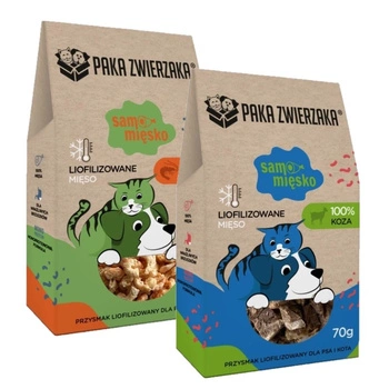 Paka Zwierzaka Lyofilizované maškrty Mix príchutí 2x70g