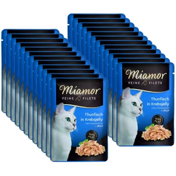 Miamor Feine Filets - vlhké krmivo pre mačky s tuniakom v krabom želé 24x100g
