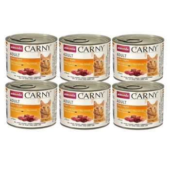 Animonda Carny Adult hovädzie/kuracie mäso v konzerve 6x200g