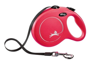 FLEXI New Classic vodítko červené L 5m do 50kg - opasok