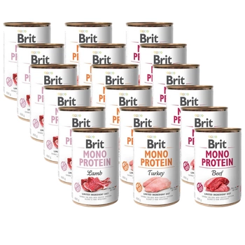 BRIT MONO PROTEIN Zmiešané príchute 18x400g