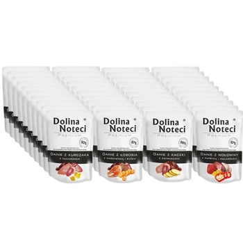 DOLINA NOTECI Mix príchutí 40x100g - mokré krmivo pre psov