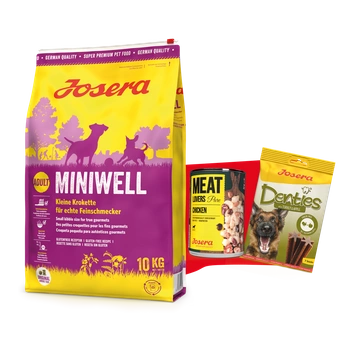 JOSERA Miniwell 10kg + Denties 180g & Meatlovers 400g ZDARMA!!