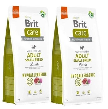 BRIT CARE Dog Hypoallergenic Adult Small Breed Lamb 2x7kg