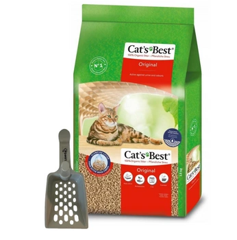 Cat's Best Original 13 kg 30 l + Priehľadná štrková lopata pre mačky