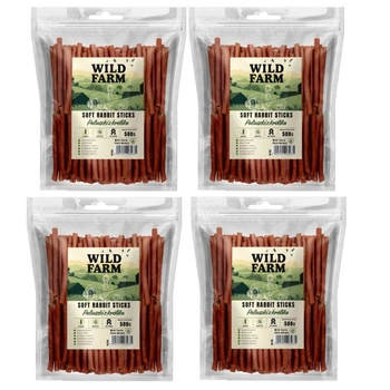 Psí maškrta WILD FARM Rabbit Sticks 4x500g