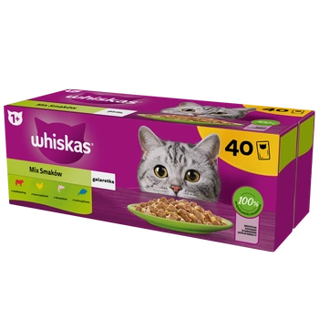 WHISKAS mixovaný výber v želé 40 x 85 g