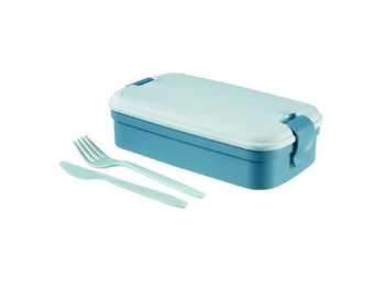 Modrý príborový kontajner Curver Lunch & Go