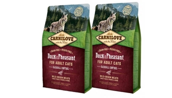CARNILOVE Cat Duck & Pheasant Hairball Control 2x6kg