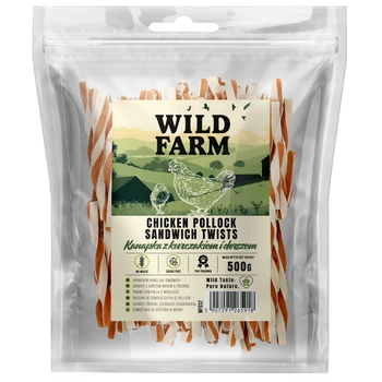WILD FARM sendvič s kuracím mäsom a treskou 500g pre psa