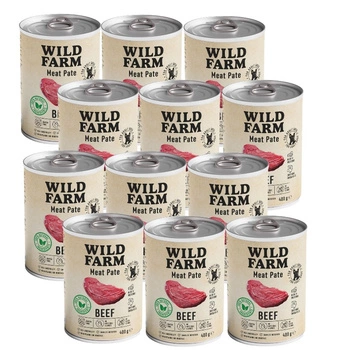 Wild Farm Pate Beef 12x400g bezlepkové krmivo pre psov