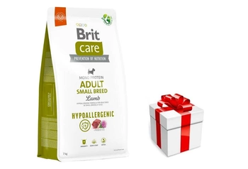 BRIT CARE Dog Hypoallergenic Adult Small Breed Lamb 7kg + prekvapenie pre vášho psa GRATIS