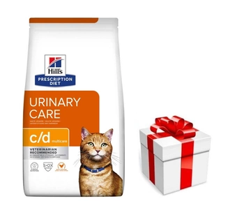 HILL'S PD Prescription Diet Feline c/d Multicare Kuracie mäso 8kg + prekvapenie pre mačku GRATIS