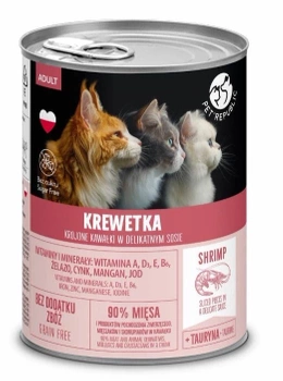 PetRepublic kúsky v omáčke s krevetami 400g pre mačky