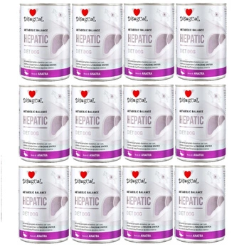 Disugual mokré krmivo pre psov Veterinárne HEPATIC Duck (dospelé) 12x400g