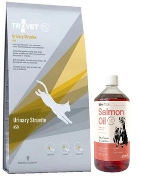 TROVET ASD Urinary Struvite 10kg & LAB V Lososový olej pre psov a mačky 1000ml