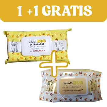 1+1 GRATIS! SalviettZOO XL - obrúsky na starostlivosť o psov a mačky 40ks