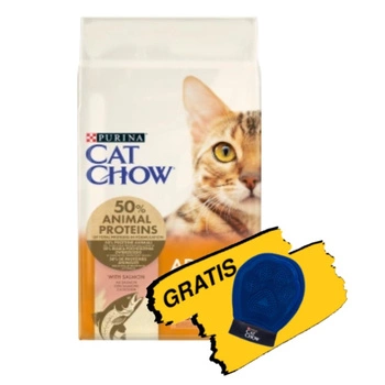 Purina Cat Chow Adult Tuna+Salmon 15 kg + ZADARMO rukavice na úpravu srsti!