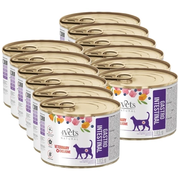 4Vets pre mačky Gastro Intestinal 12x185g
