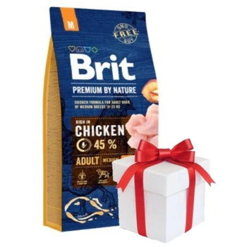 BRIT Premium By Nature Adult M 8kg + Prekvapenie pre psa ZADARMO!