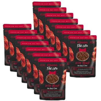Fitmin Cat For Life Adult Beef 14x85g
